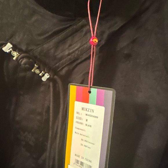 MUKZIN Linglong "Joyful Phoenix"  Chinese-Style Jacquard High-Slit  dress sz m - Picture 6 of 12